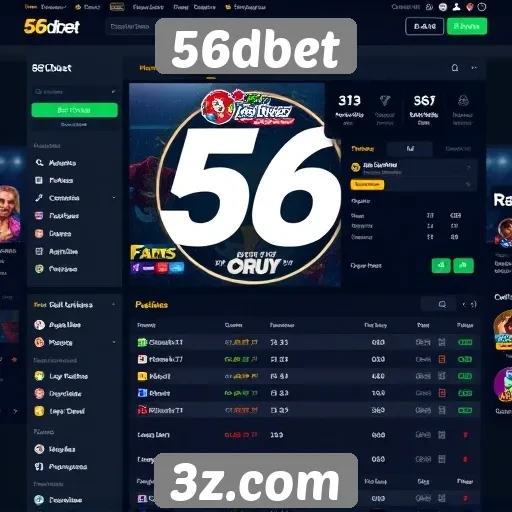 Interface do usuário no site 56dbet é intuitiva